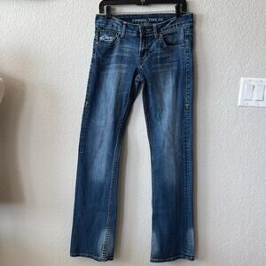 Cowgirl Tuff Classic Straight Leg Blue Jeans 28x35